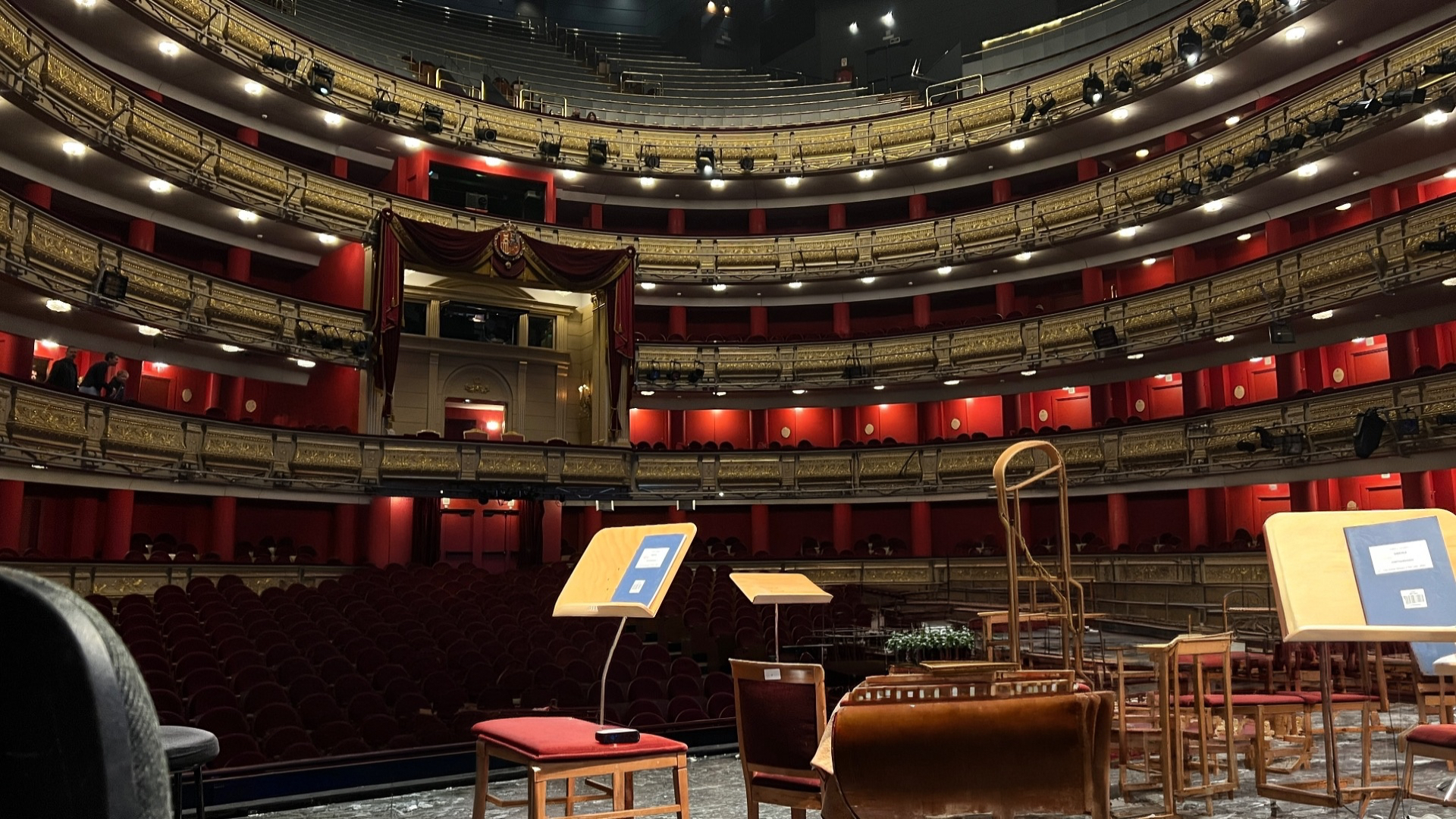 Auditorio del Teatro Real visto desde el escenario